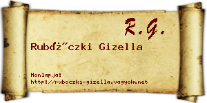 Rubóczki Gizella névjegykártya