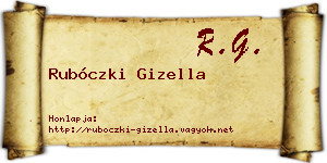 Rubóczki Gizella névjegykártya
